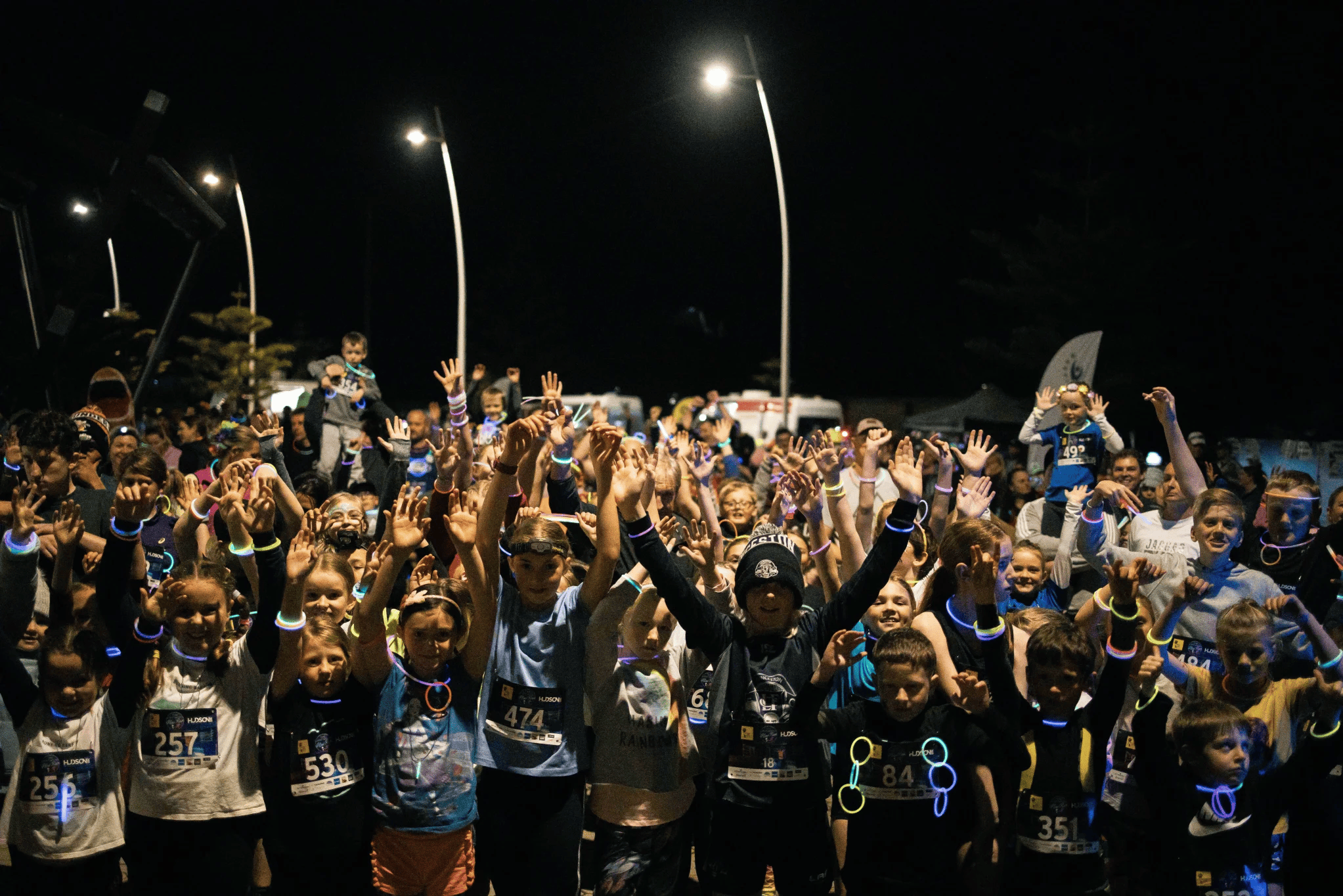 Glow in the dark running event